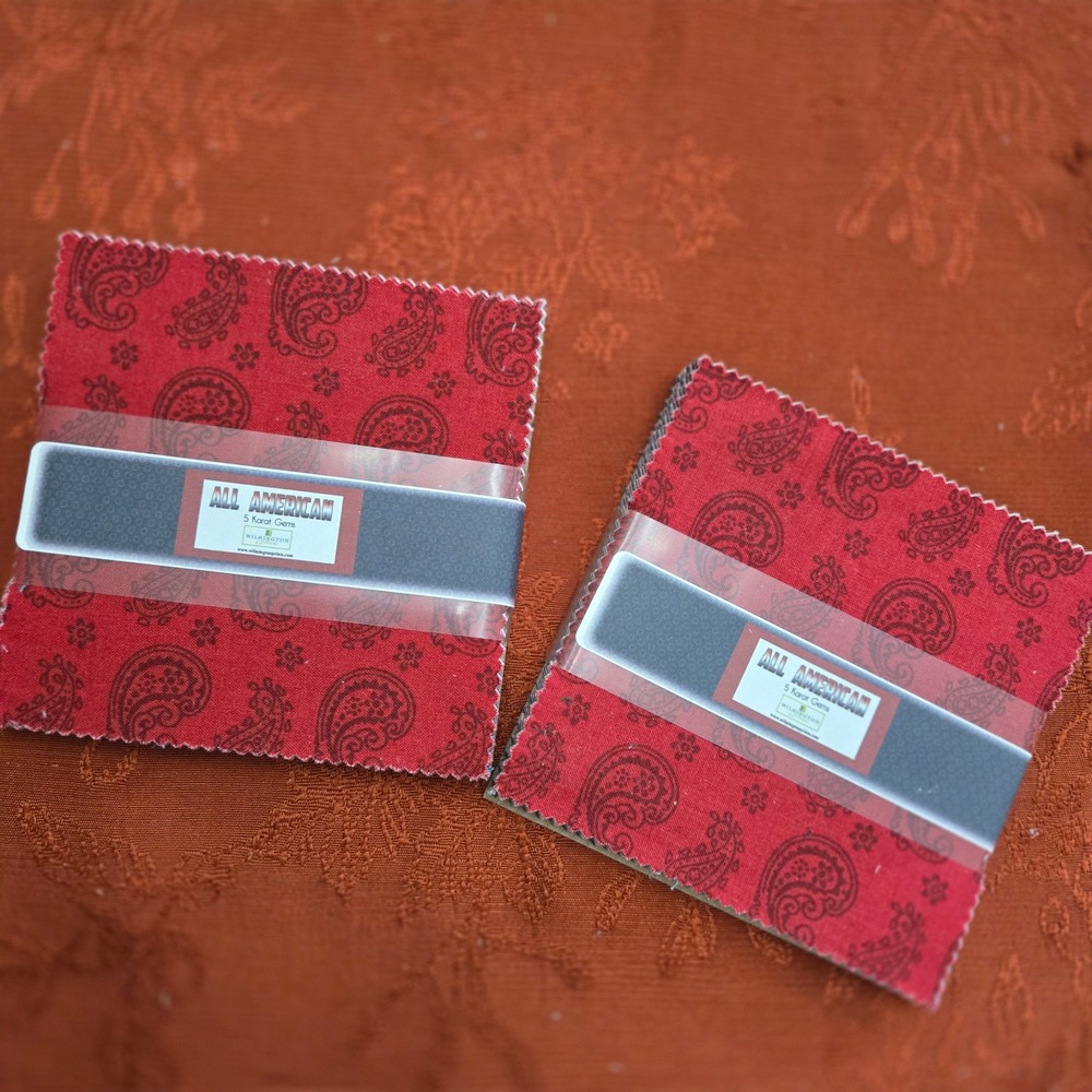 Wilmington Prints All American 5 Karat Gems 5 Inch Fabric Charm Packs Set of 2